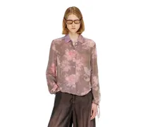 Chiffon-Bluse mit all-over Blumenprint - Hemden - Damen - Bunt
