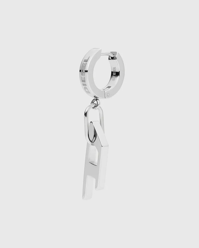 Diesel Edelstahlkreole - Ohrringe - Unisex - Silber Silber