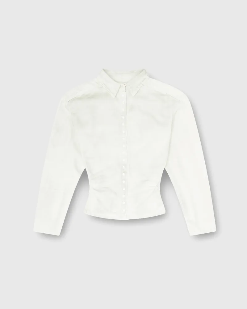 Diesel Tailliertes Hemd aus Denim - Denimhemden - Damen - Weiss Weiss