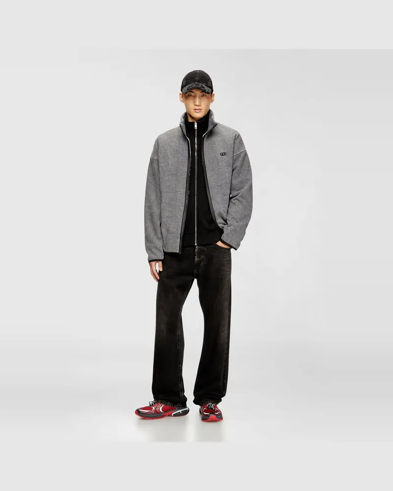 Diesel Sweatshirt mit Reißverschluss und Innenfutter - Sweatshirts - Herren - Grau Grau