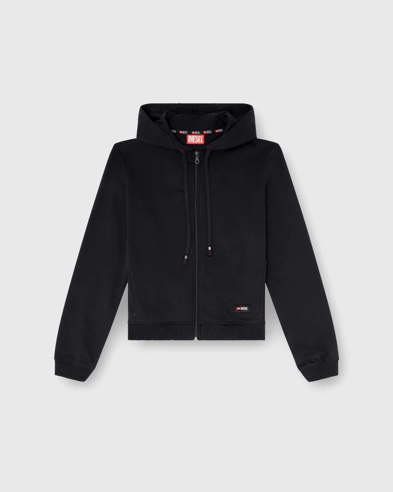 Diesel Kapuzenpullover aus aufgerauter Baumwollmischung - Oberteile - Damen - Schwarz Schwarz