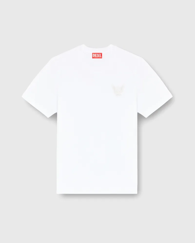 Diesel Baumwoll-T-Shirt mit Logo-Motiv auf der Brust - T-Shirts - Herren - Weiss Weiss