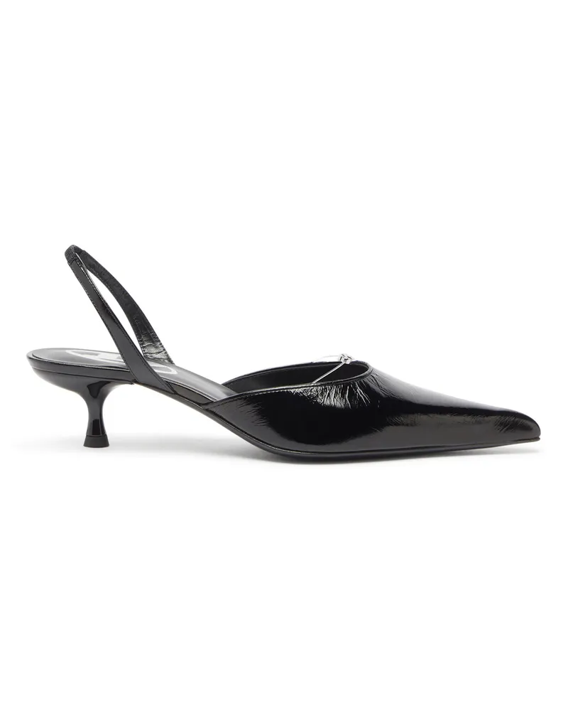 Diesel D-Ten & Half - Lederslingbacks mit Oval D Schmuck - Pumps - Damen - Schwarz Schwarz