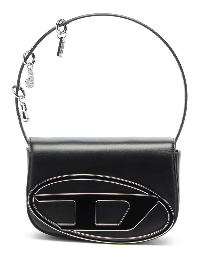 Diesel 1DR - Ikonische Schultertasche aus Leder mit Henkel-Charms - Schultertaschen - Damen 