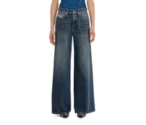Flare Jeans Regular Waist 1978 D-Akemi, Dunkelblau, Reißverschluss