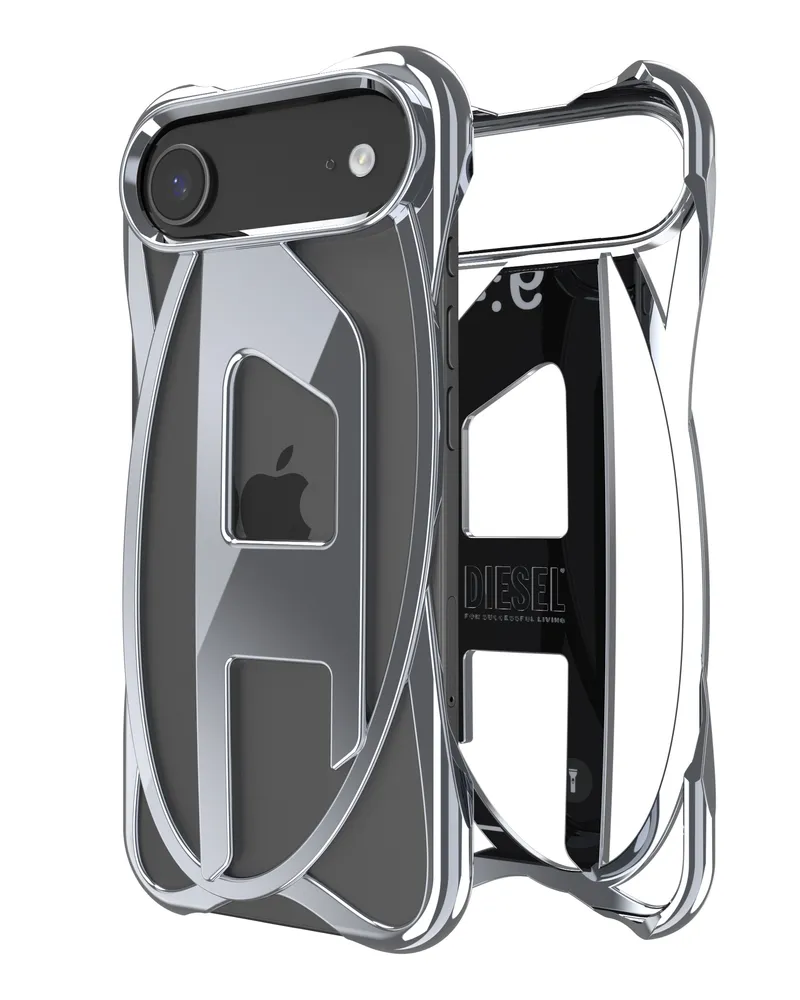 Diesel Caged D Glänzende Hülle für iPhone 17 Air - Schutzhüllen - Unisex - Grau Grau