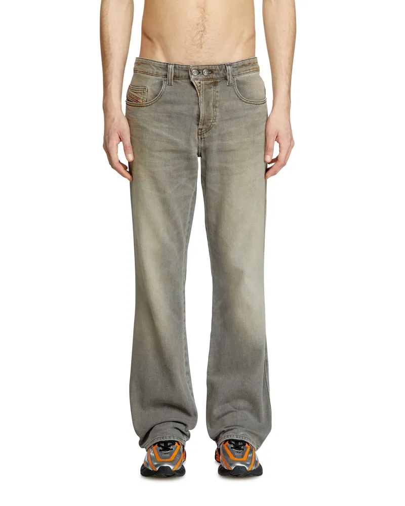Diesel Bootcut Jeans Regular Waist 1998 D-Buck, colored, Knopfverschluss Grau