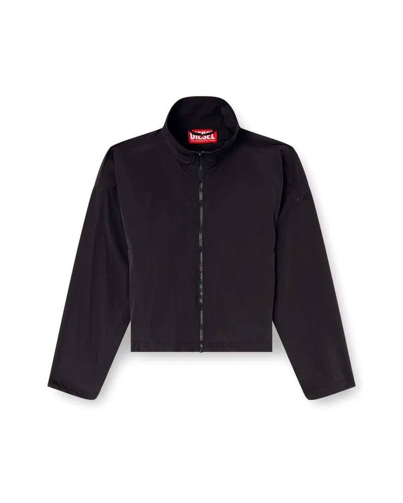Diesel Windbreaker aus kompaktem Nylon - Jacken - Damen - Schwarz Schwarz