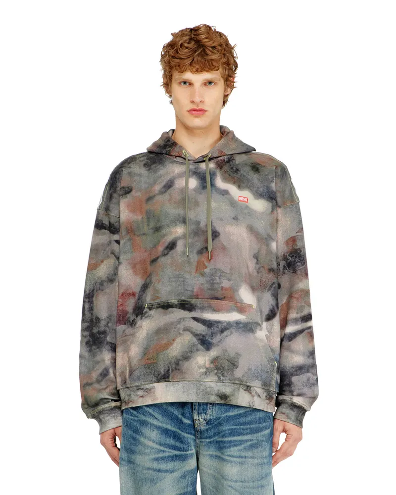 Diesel Kapuzenpullover aus Bio-Baumwolle mit Camouflagemuster - Sweatshirts - Herren - Bunt Bunt