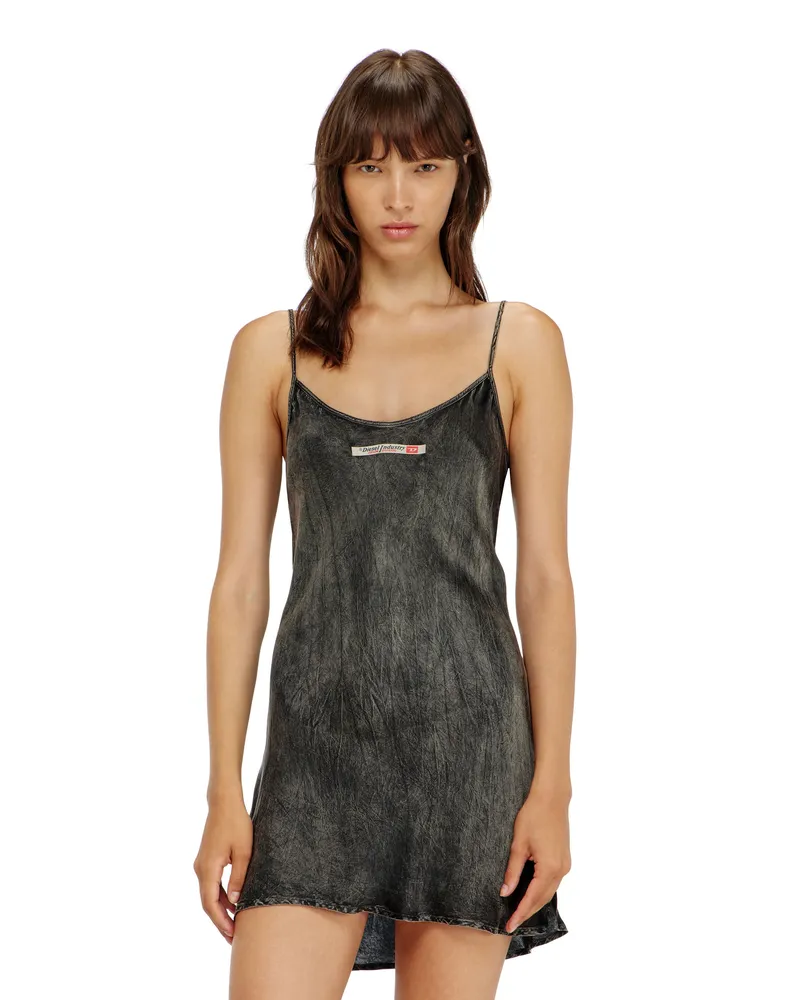 Diesel Trägerkleid aus Viskose mit Spaghettiträgern - Pyjamas - Damen - Schwarz Schwarz