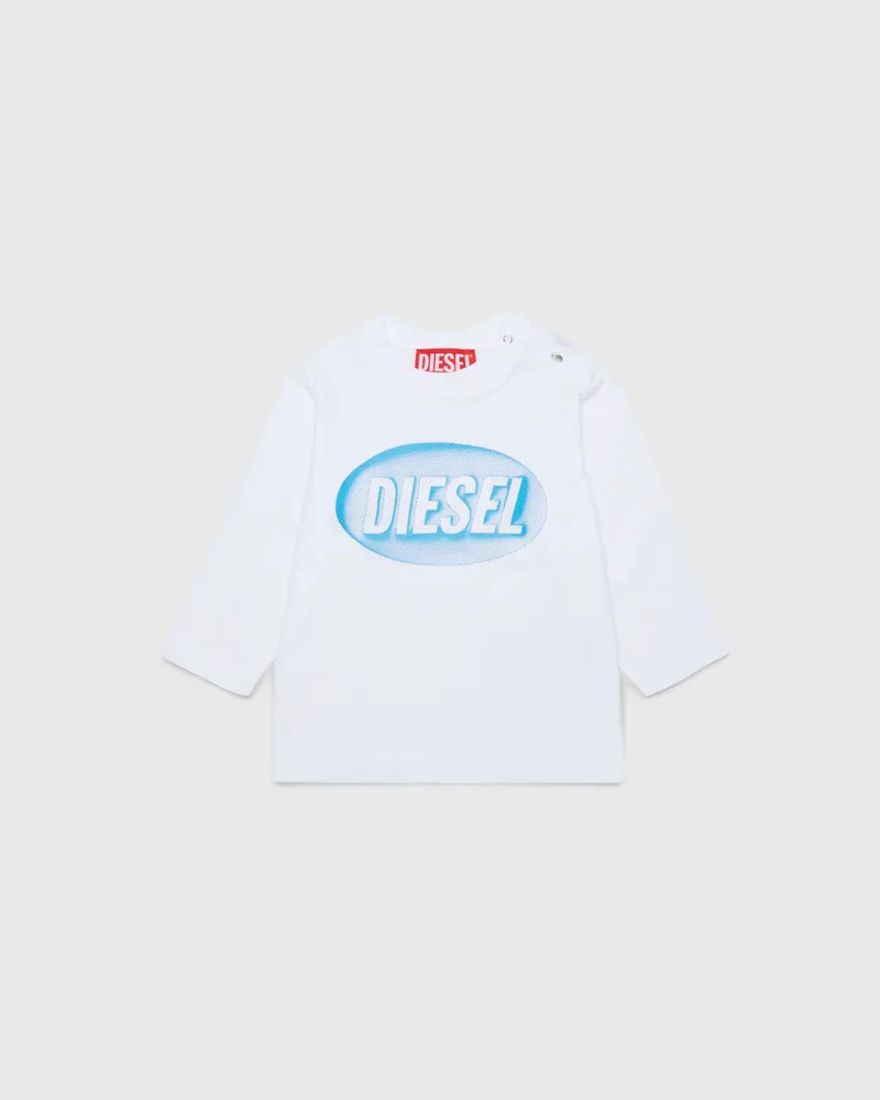 Diesel T-Shirt aus Baumwolle mit Logo-Print - T-Shirts und Tops - Herren - Weiss Weiss