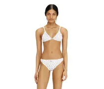 Triangel-BH aus Baumwolle mit all-over Blumenprint - BHs - Damen - Weiss