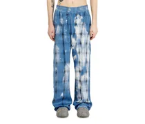 Jogginghosen mit Karo-X-Ray-Effekt - Hosen - Herren - Blau