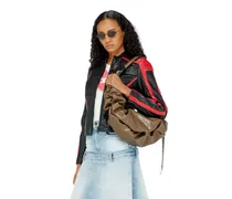 Bikerjacke aus Leder im Colour-Block-Design - Lederjacken - Damen - Bunt