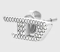 Steckerohrring aus Edelstahl mit Glitzereffekt - Ohrringe - Unisex - Silber