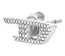 Steckerohrring aus Edelstahl mit Glitzereffekt - Ohrringe - Unisex - Silber