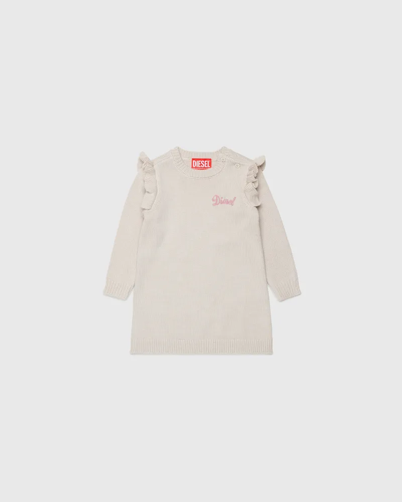 Diesel Kaschmir-angereichertes Rüschen-Strickkleid - Kleider - Damen - Weiss Weiss