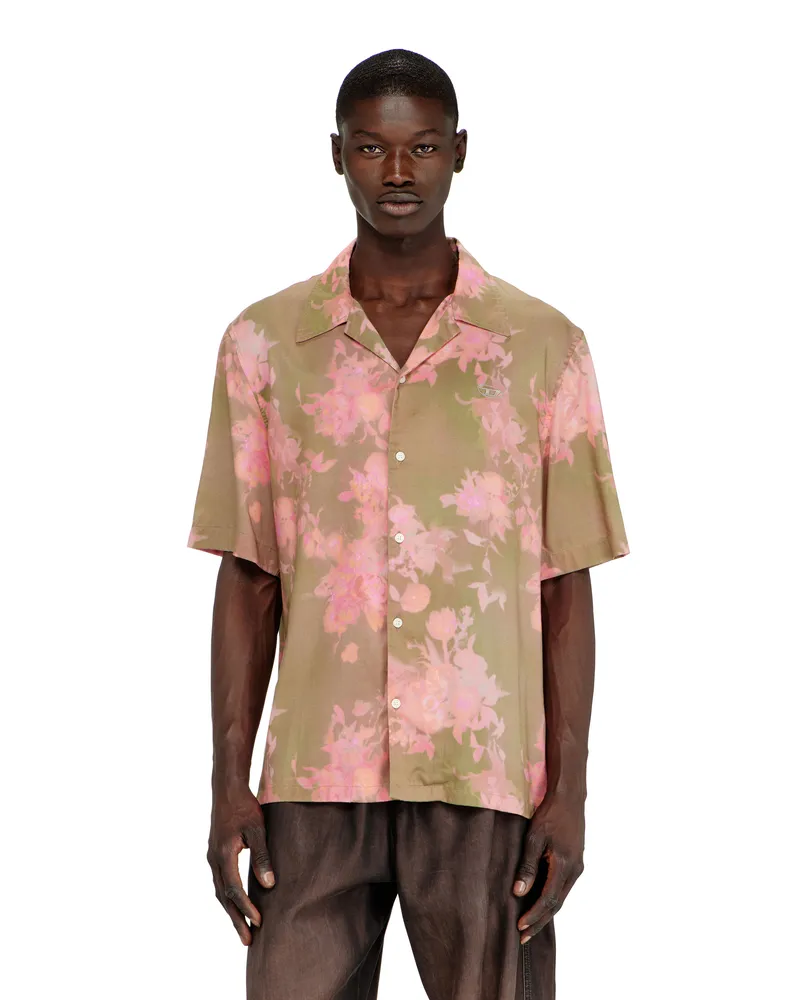 Diesel Lyocell-Hemd mit durchgängigem Blumenmuster - Hemden - Herren - Bunt Bunt