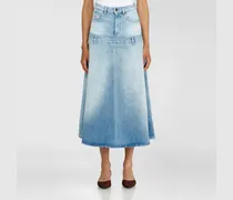 Jeansrock mit Lagen-Design - Röcke - Damen - Blau