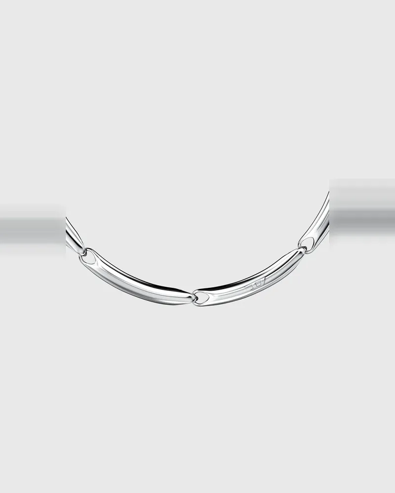 Diesel Halskette aus Edelstahl - Halsketten - Unisex - Silber Silber