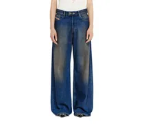 Relaxed Jeans Low Waist 1996 D-Sire, Dunkelblau, Knopfverschluss