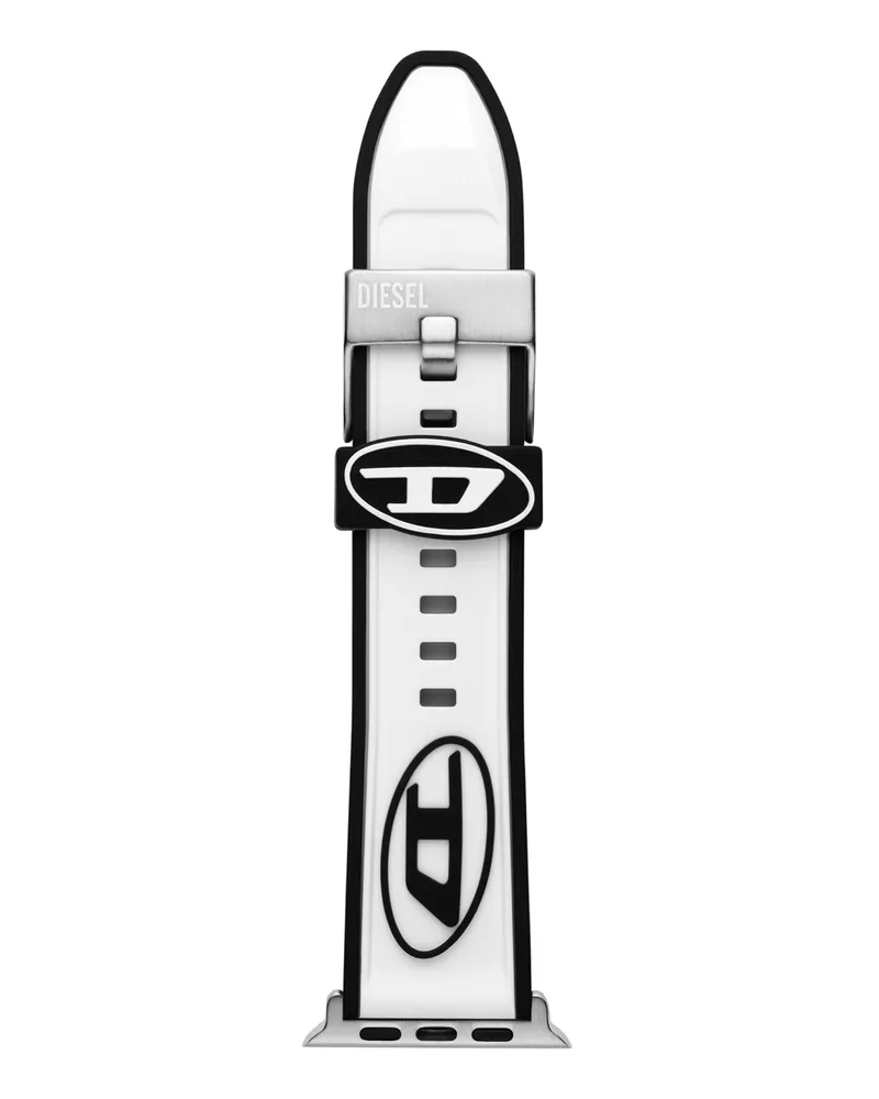 Diesel Silikonarmband mit Apple Watch, 42-mm, 44-mm, 45-mm - Smartwatches Accessoires - Unisex - Weiss Weiss