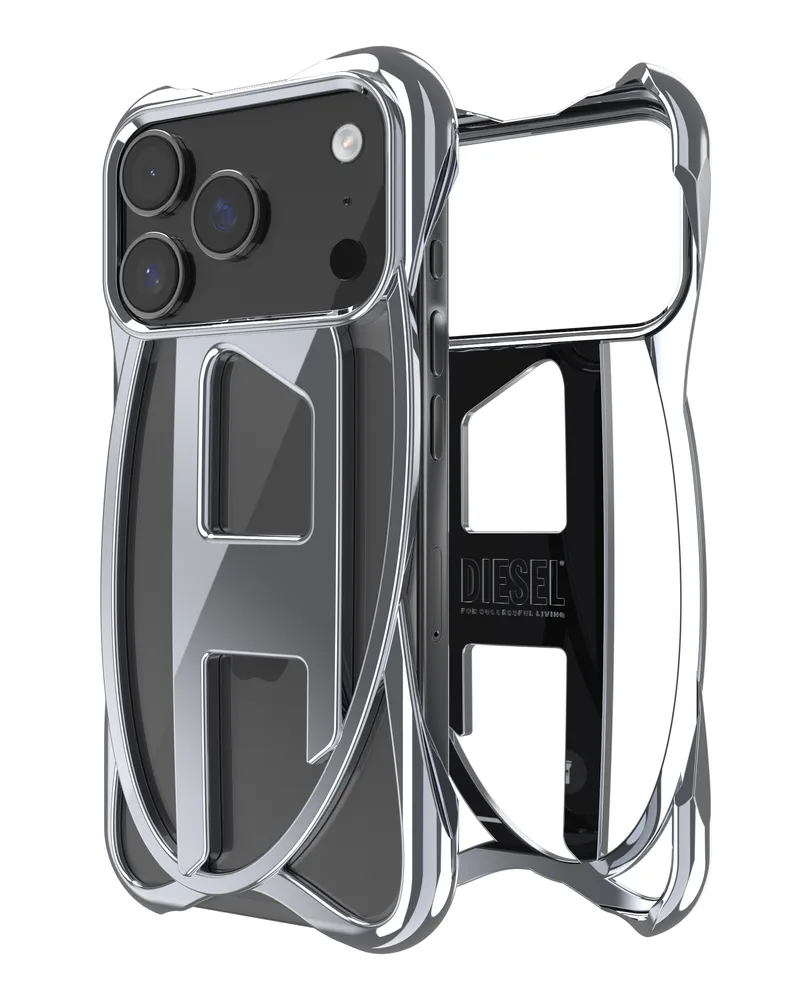 Diesel Caged D Glänzende Hülle für iPhone 17 Pro - Schutzhüllen - Unisex - Grau Grau
