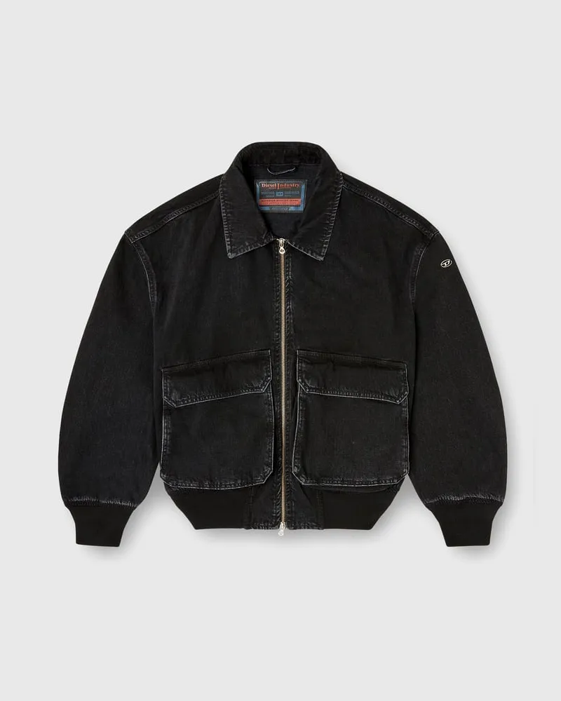Diesel Jacke aus Denim - Denim jacken - Unisex - Schwarz Schwarz