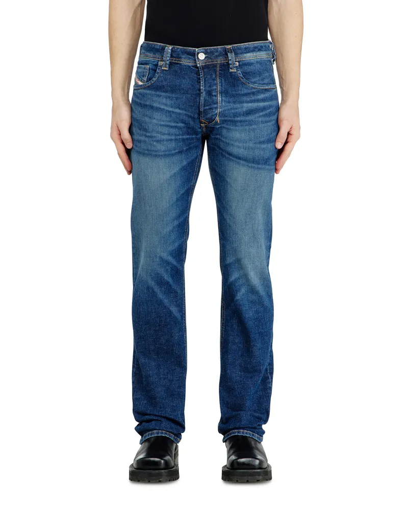 Diesel Regular Jeans Low Waist 1985 Larkee, Dunkelblau, Knopfverschluss Blau