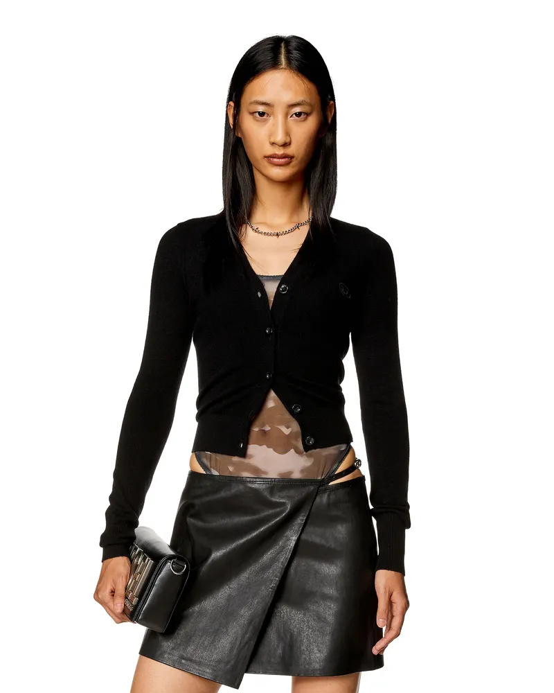 Diesel Cardigan aus Wolle und Kaschmir - Strickwaren - Damen - Schwarz Schwarz