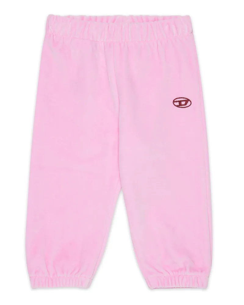 Diesel Samtweatpants mit Oval D Stickerei - Hosen - Herren - Rosa Rosa