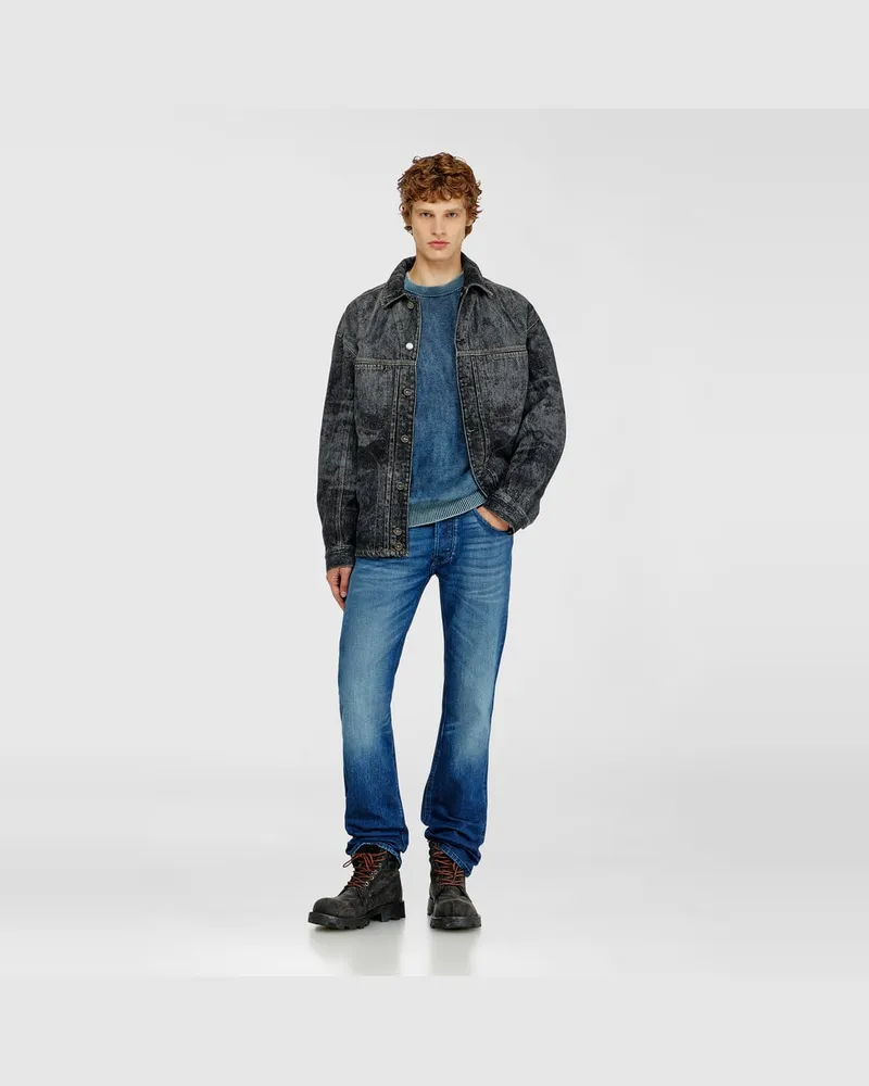 Diesel Pullover in Denim-Optik mit Patch-Effekten - Strickwaren - Herren - Blau Blau