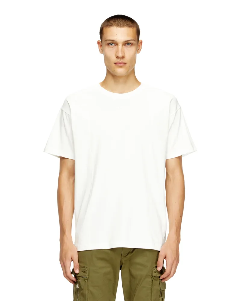 Diesel T‑Shirt mit einfarbigen Einsätzen - T-Shirts - Herren - Weiss Weiss