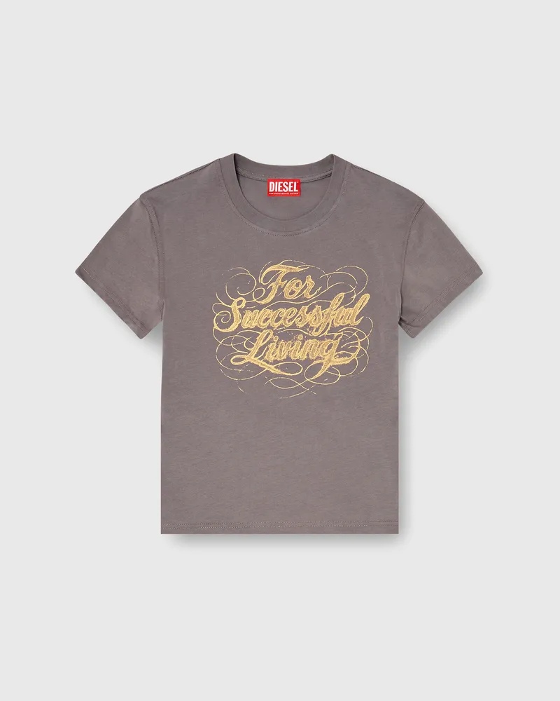 Diesel T-Shirt mit Logo-Print - T-Shirts - Damen - Grau Grau