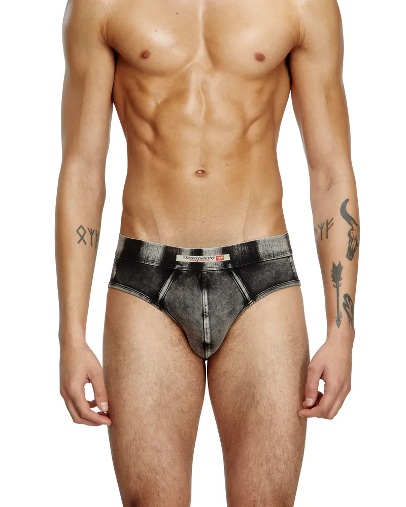 Diesel Briefs mit Denim-Effekt - Slips - Schwarz