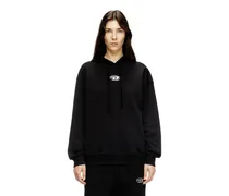 Kapuzenpullover mit Oval D-Logo mit Metall-Effekt - Sweatshirts - Damen - Schwarz