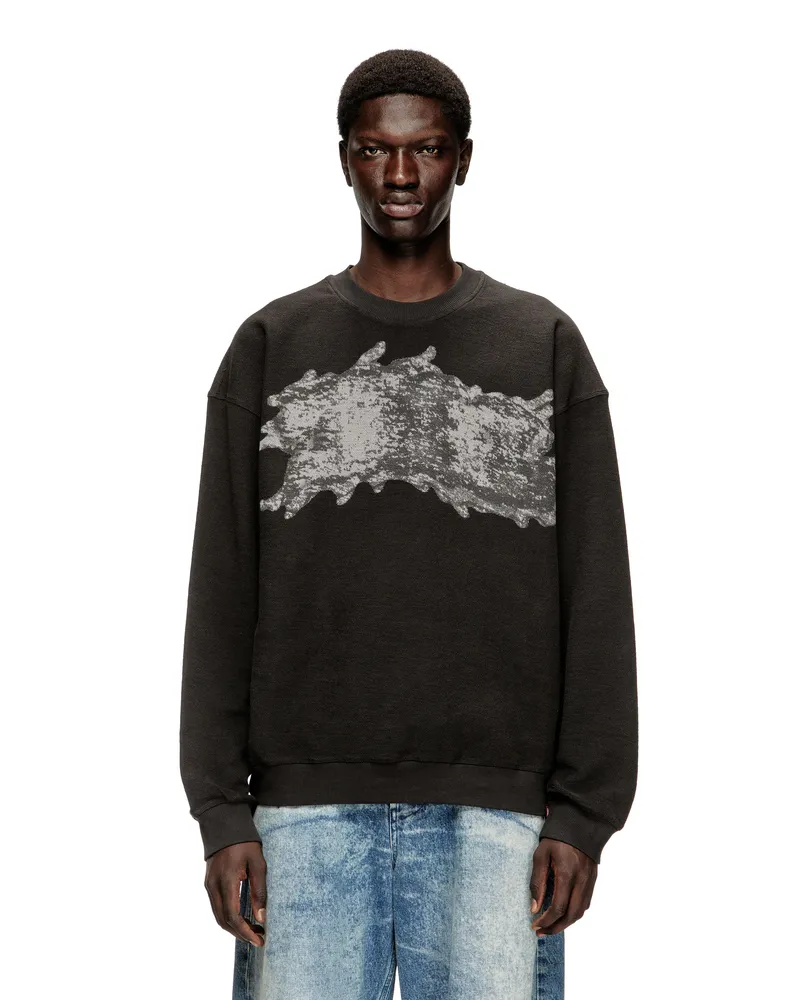 Diesel Sweatshirt mit Graffiti-Print - Sweatshirts - Herren - Grau Grau
