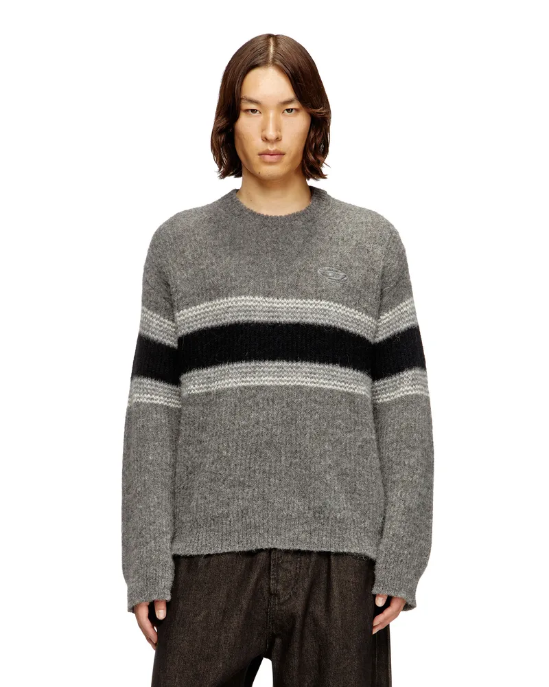 Diesel Gestreifter Pullover aus Alpakamischung - Strickwaren - Herren - Bunt Bunt