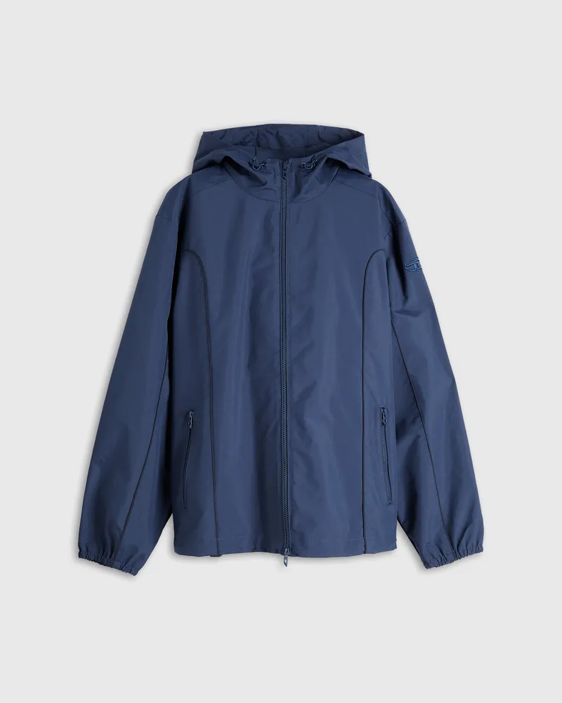 Diesel Windbreaker mit Kontrastpaspeln - Jacken - Herren - Blau Blau