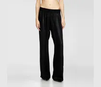 Track-Hose aus Satin - Hosen - Damen - Schwarz