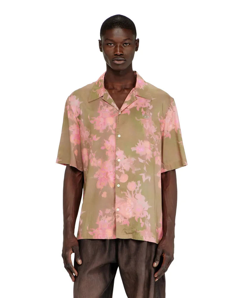 Diesel Lyocell-Hemd mit durchgängigem Blumenmuster - Hemden - Herren - Bunt Bunt