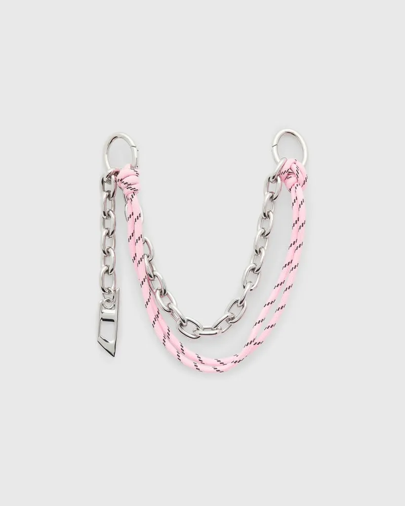 Diesel Metallanhänger mit Ketten- und Seildetail - Charms und Schlüsselanhänger - Damen - Silber Silber