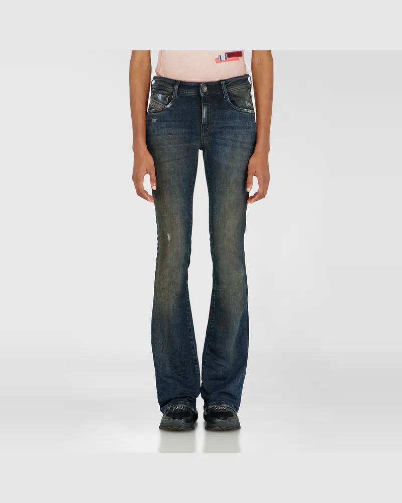 Diesel Bootcut Jeans Low Waist 1969 D-Ebbey,, Reißverschluss Blau