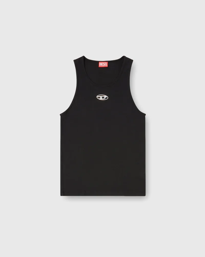 Diesel Baumwoll-Tanktop mit Logo - T-Shirts - Herren - Schwarz Schwarz