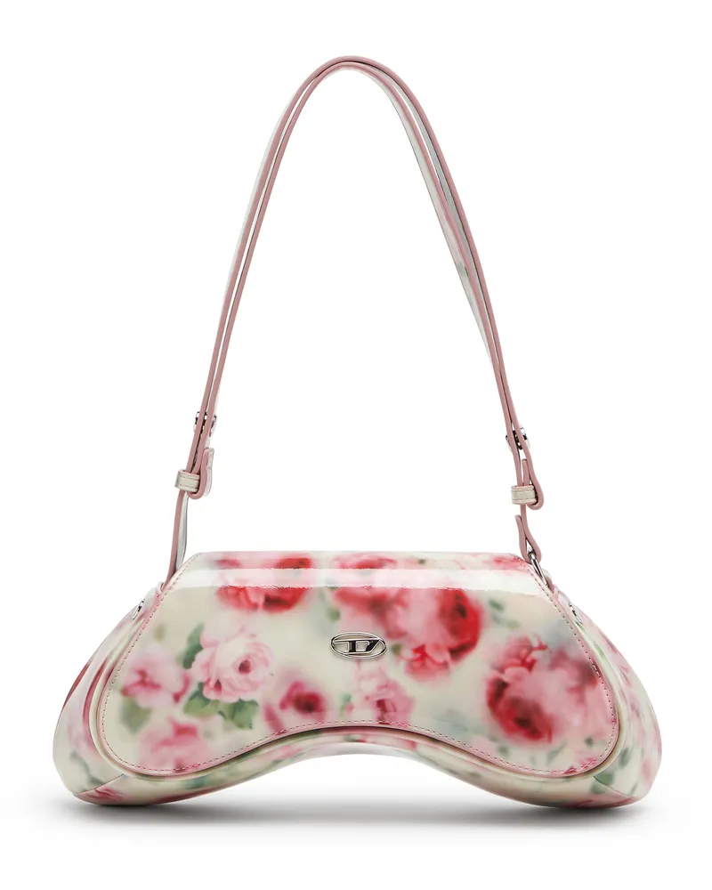 Diesel Play-Schultertasche mit glänzendem PU-Print - Schultertaschen - Damen - Bunt Bunt