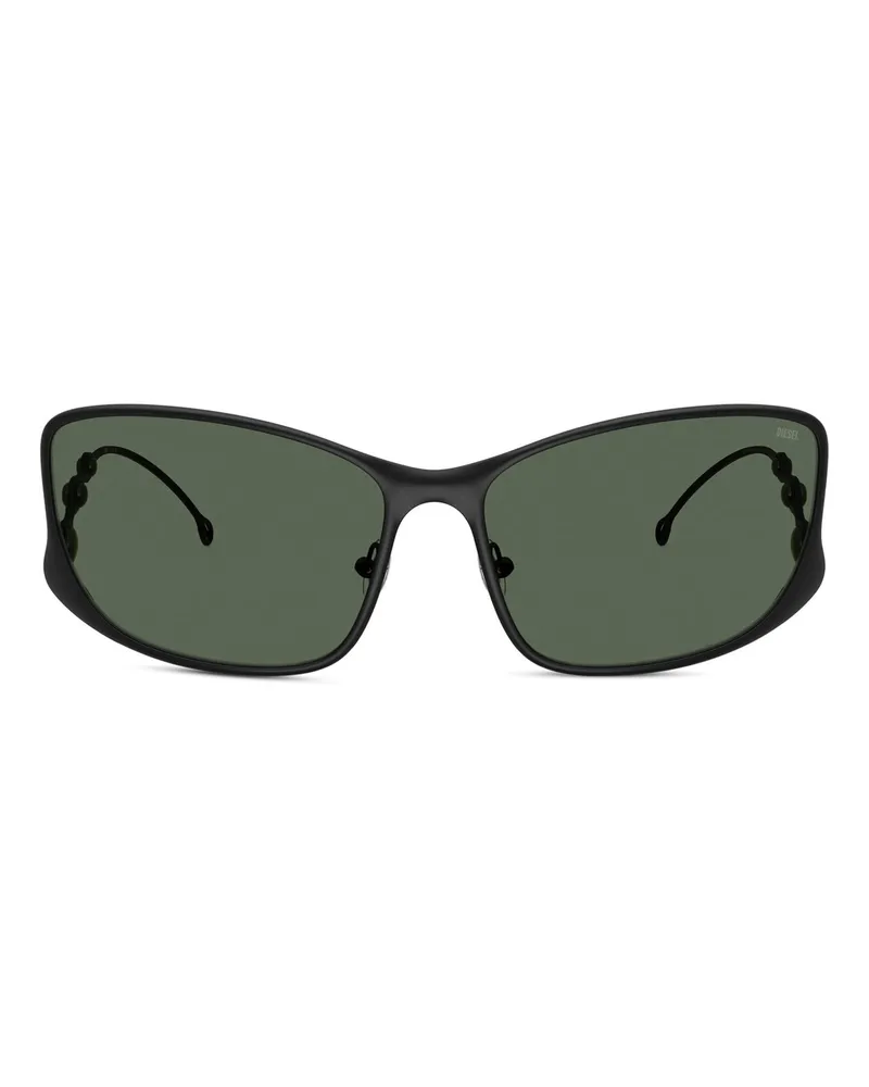 Diesel Rechteckiges Modell Brille - Sonnenbrille - Unisex - Grün Grün
