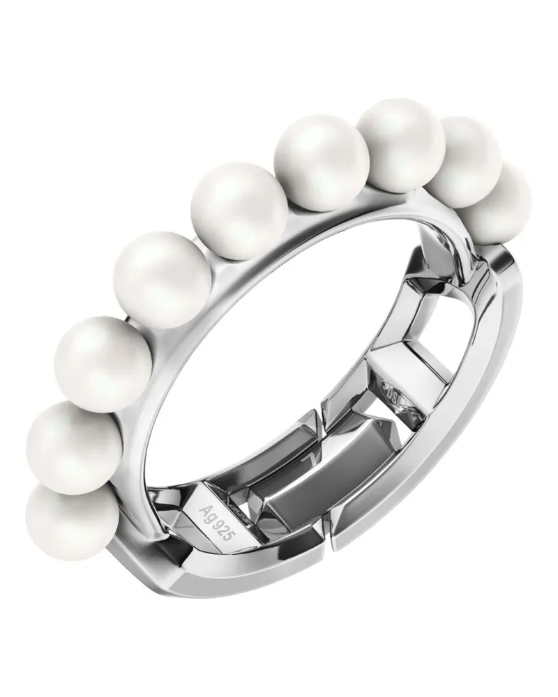 Diesel Bandring aus Sterlingsilber und Perle - Ringe - Unisex - Silber Silber