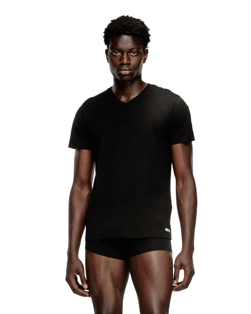 Diesel T-Shirts mit V-Ausschnitt im Dreierpack - Oberteile - Herren - Schwarz Schwarz