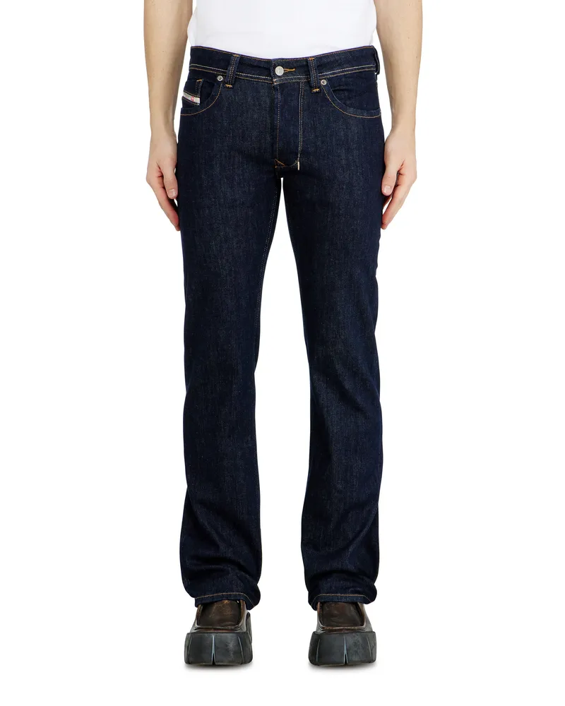 Diesel Regular Jeans Low Waist 1985 Larkee, Dunkelblau, Knopfverschluss Blau
