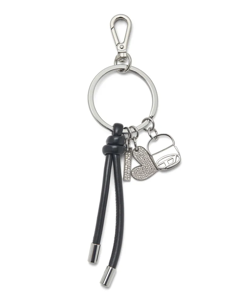 Diesel Schlüsselanhänger mit Herz- und Taschenanhängern - Charms und Schlüsselanhänger - Damen - Silber Silber